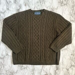 VINTAGE Northeast outfitters | men’s size XL wool silk blend fisherman’s Sweater